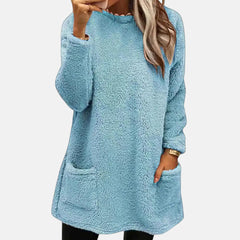 Oriella - Weicher Fleece Pullover Mit Tasche