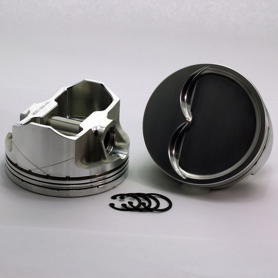 2303-4040 383 Small Block Chevy FX Series -16cc Dish Top SBC 23 Degree Forged Piston Set 4.040 inch bore COMP HEIGHT: 1.425"