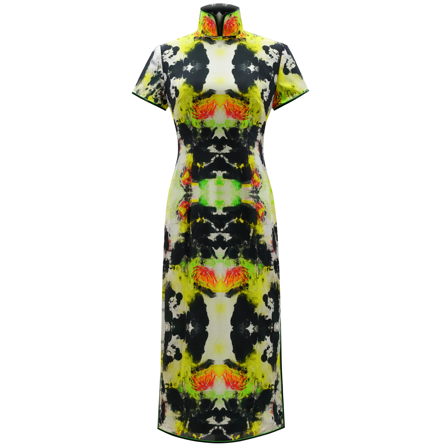 SPARKLE by KAREN CHAN X UOB【SHADOW OF FLOWERS】100% SILK CHEONGSAM (Short sleeve / Regular Fit) - 摩登長衫/新派旗袍