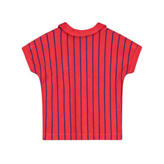 Bonmot Red Terry Stripes T-shirt