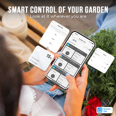 2025 Tuya Wifi+RF433 smart Garden Sprinkler Water Timer by 3 Way Rain Delay Filter Programmable Automatic Irrigation Controller