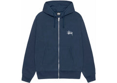 Stussy Basic Stussy Zip Hoodie-Navy