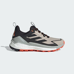 Adidas Men's Terrex Free Hiker 2.0 Low Gore-Tex in Wonder Beige Core Black Semi Impact orange Men's Footwear