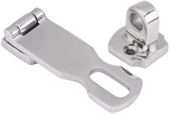 Grade Stainless Steel 3" Heavy Duty Door Hasp with Turning Padlock Eye Mount Screws