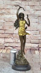 Nude Woman Female Hunter Hot Cast Diana Goddess Hunt Moon Bronze Marble Statue