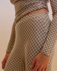 Thermal Printed Leggings - Marshmallow White/Coffee Bean