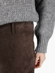Gonna lunga suede choco
