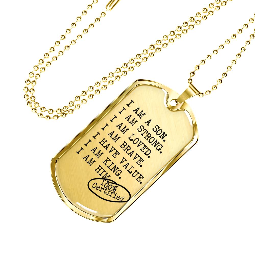 I AM A SON Military Chain for Boys - I AM HER Apparel