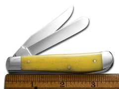 W.R. Case XX Knives Mini Trapper Yellow Bone 12524 Stainless Steel 1/500 Pocket Knife