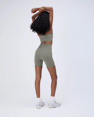 Ultimate Wrap Over Crop Shorts - Olive Green