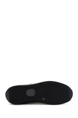Erkek Siyah Deri Sneaker