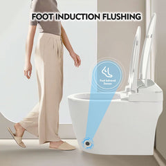 Bellemave® Smart Heated Toilet – One Piece Tankless with Auto Flush & Soft Close Lid, White - Bellemave