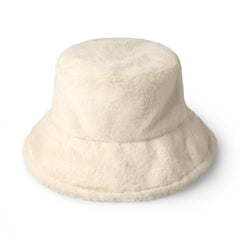 Fluffy Faux Fur Bucket Hat for Winter ??? Warm Unisex Cozy Hat
