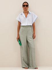 Lichte mintgroene celin gloss pants