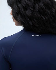 Ultimate Long Sleeve Quarter Zip Top - Navy Blue
