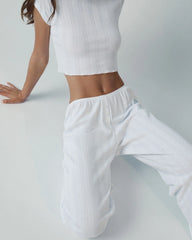 Pointelle Trouser - White