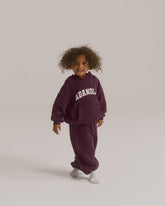 Mini Varsity Sweatpants - Dark Cherry