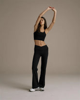 Wrap Over Yoga Pant - Black