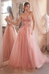 Marisol Gown - Pearl Beaded Glitter Tulle Ball Gown