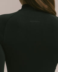 Seamless Zip Up Top - Black
