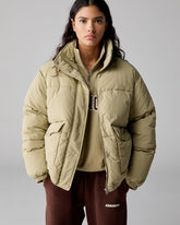 Funnel Neck Puffer Jacket - Pistachio Green