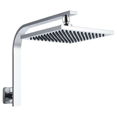 Cefito WElS 8'' Rain Shower Head Set Square High Pressure Wall Arm DIY Chrome - Magdasmall