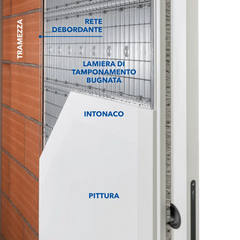 Eclisse - Controtelaio Unico intonaco 60/70/80/90/100x210 sp.125 per porta a scomparsa