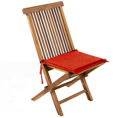 Cuscino Resinato con Pattina e Laccetti per sedia da giardino sfoderabile 45 cm "Made in Italy"