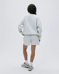 Varsity Chainstitch Oversized Sweatshirt - Light Grey Melange