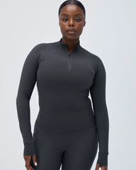 Ultimate Long Sleeve Quarter Zip Top - Graphite Grey