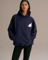 Peaks Oversized Hoodie - Navy Blue
