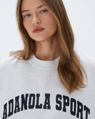 AS Short Sleeve Oversized T-shirt - Light Grey Melange/Black
