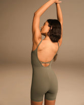 Ultimate Low Cross Back Romper - Olive Green