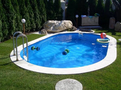 Happy Pool metalen zwembad Wit ovaal 737 cm x 360 cm x 120 cm