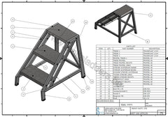 Smits aluminium stevige opstraptrap 3tr. roostertreden