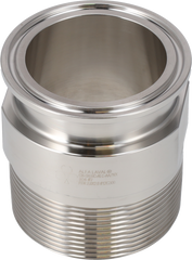 Tri-Clamp® 21MP Adapter 1" 0.75" #7 304 Hygiejnisk TriClamp NPT han
