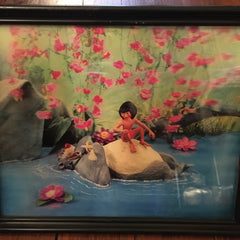 1967 Framed Lenticular 3D Jungle Book Plate