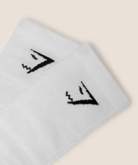 Gymshark Gymrat Graphic Crew Socks 3pk - GS White