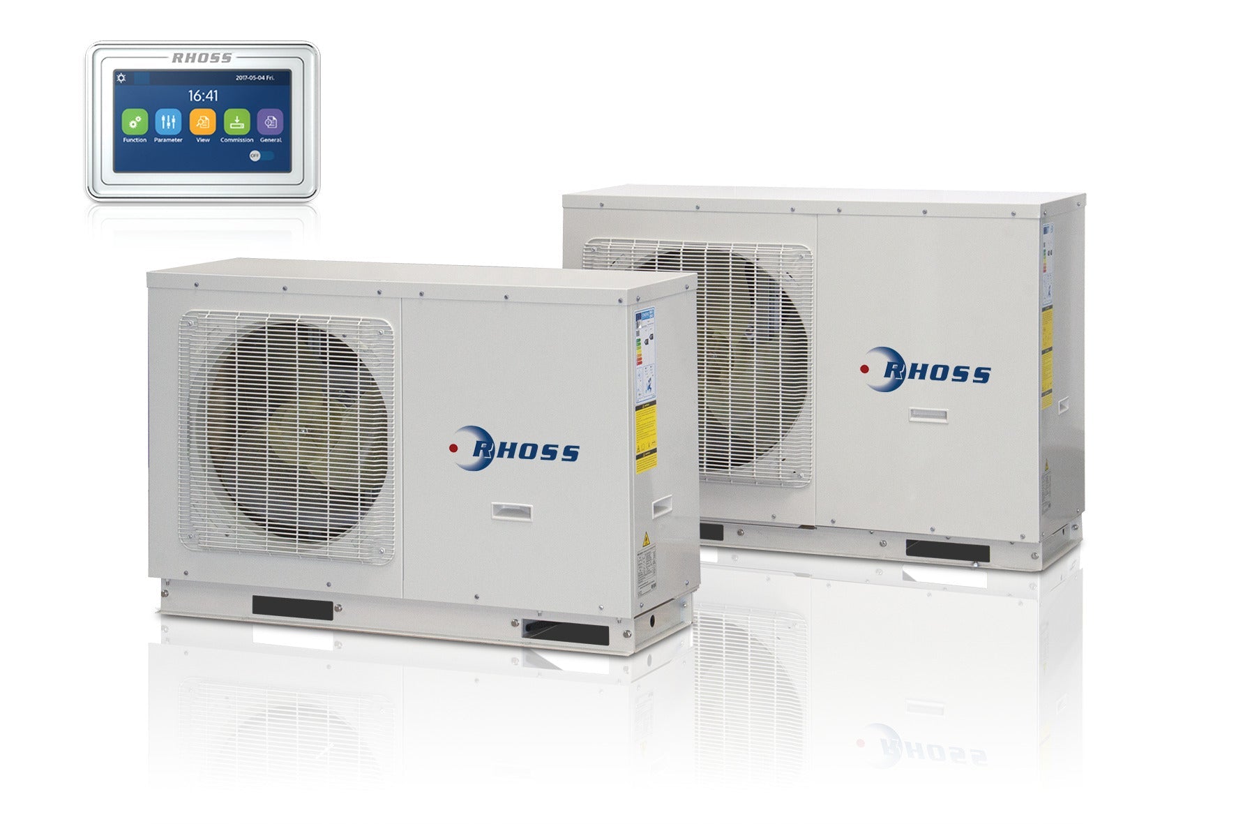 rhoss pompa di calore monoblocco rhoss electa eco thaiti 106 m 6 kw r 32 wi fi integrato con comando touch screen