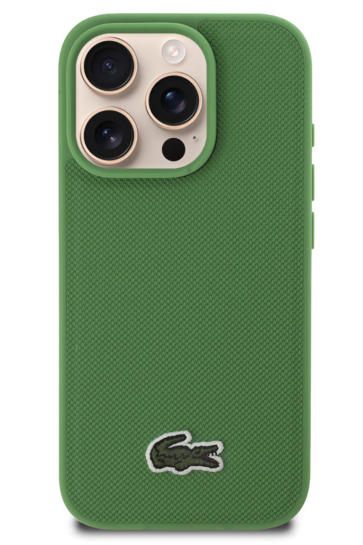 Lacoste Pike iPhone 16 Pro Max Magsafe Uyumlu Silikon Kılıf Yeşil Lacoste