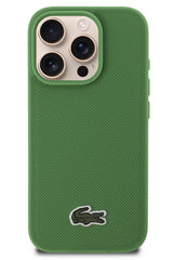 Lacoste Pike iPhone 16 Pro Max Magsafe Uyumlu Silikon Kılıf Yeşil Lacoste