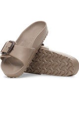 Madrid Big Buckle EVA In Grey Taupe