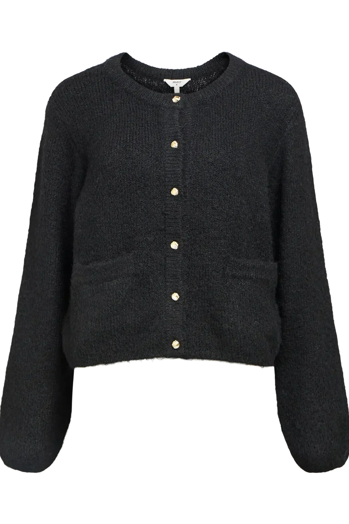 Object - Objsaggia Re L/S Knit Cardigan - 4789485 Black Cardigans