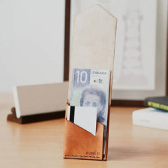 Oldis Three: Minimalist Vertical Wallet - JJ Leathersmith -