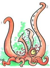 I Wanna Draw Monsters Digital 5 x 7 Drawing (with optional video)