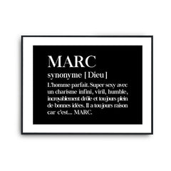 Affiche Marc Prénom définition Humour - Planetee