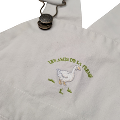 Jacadi Linen ‘Les Amis De La Ferme’ Overalls