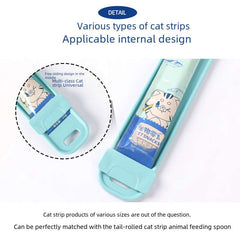 Cat strip snack feeder
