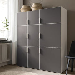 Ikea SKATVAL - Door with hinges, dark grey, 40x40 cm
