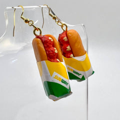 Subway Meatball Sub Earrings